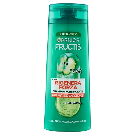 Garnier Fructis Shampoo Rigenera Forza, shampoo fortificante per capelli fragili, 250 ml
